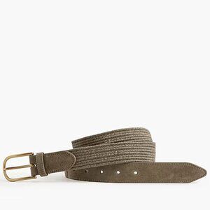 J.Crew Olive Woven Braided Belt Size 40 / Pant Size 38